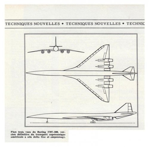 Boeing 2707-300 SST project 3-view drawing - Aviation Magazine International - No.jpg