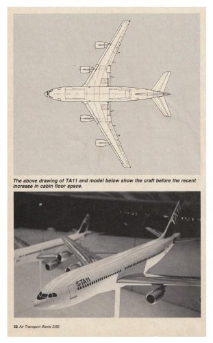 Airbus Industrie TA11 project - Air Transport World - March 1985 2.......jpg