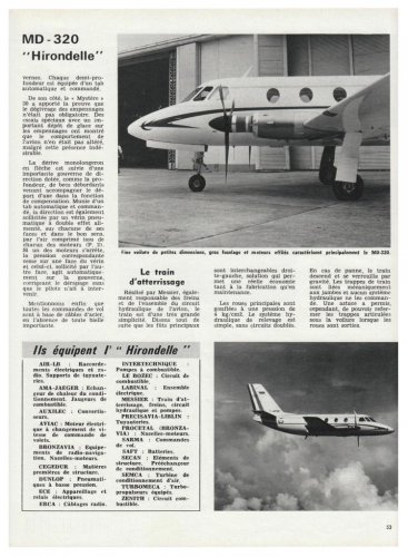 Avions Marcel Dassault MD-320 Hirondelle prototype - Aviation Magazine International - No.jpg