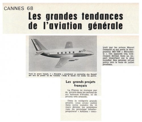 Avions Marcel Dassault MD-320 Hirondelle model - Aviation Magazine International - No.jpg