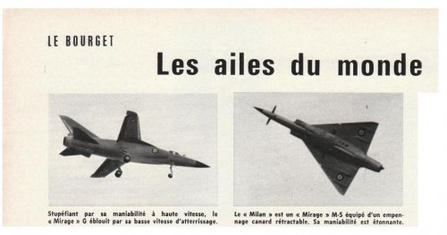 Avions Marcel Dassault Mirage G & Milan prototypes - Aviation Magazine International - No.jpg