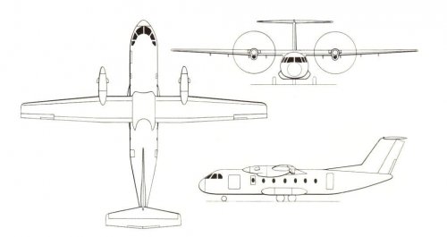 Aérospatiale AS 35 project 3-view drawing - Air International - August 1979.......jpg