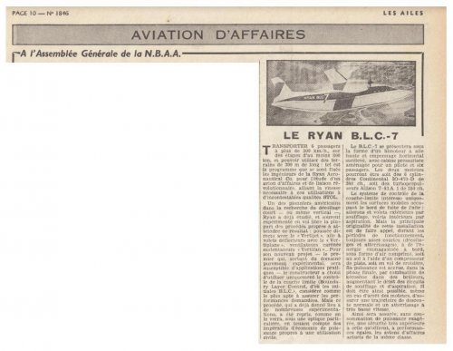 Ryan BLC-7 boundary layer control STOL executive aircraft project - Les Ailes - No.jpg