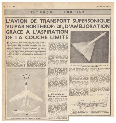 Northrop laminar flow control Mach III SST project - Les Ailes - No. 1,831 - 23 Juin 1961.......jpg