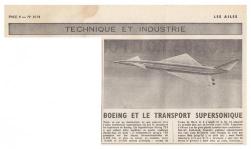 Boeing 733 SST project - Les Ailes - No. 1,814 - 24 Février 1961.......jpg