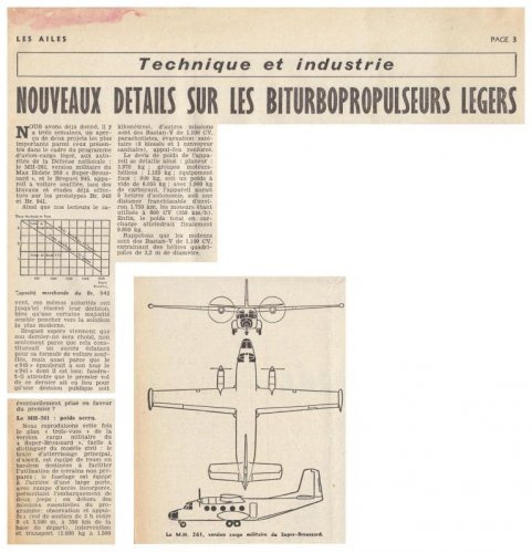 Max Holste MH-261 Super-Broussard project - Les Ailes - No. 1,810 - 27 Janvier 1961.......jpg