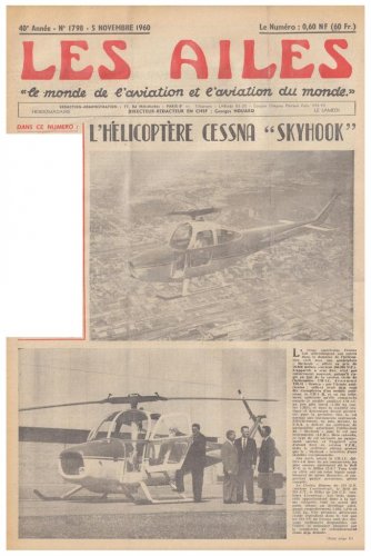 Cessna CH-1 Skyhook or YH-41 Seneca helicopter prototype - Les Ailes - No.jpg