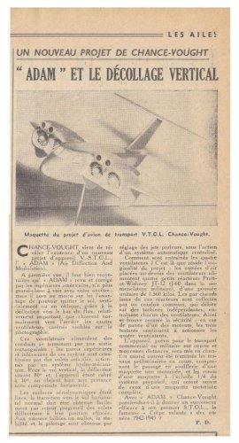 Chance-Vought ADAM VTOL project - Les Ailes - No. 1,798 - 5 Novembre 1960.......jpg