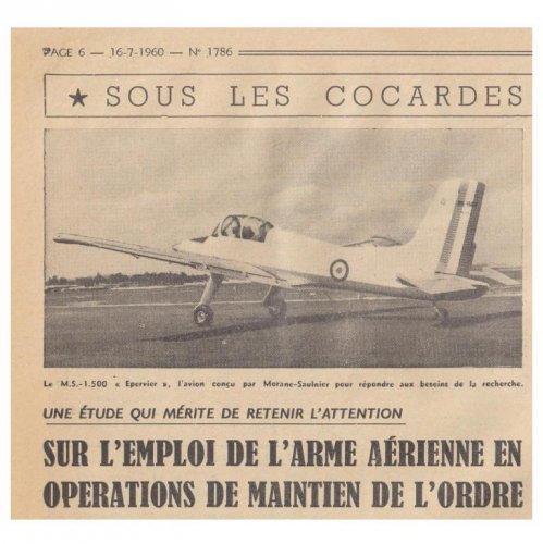 Morane-Saulnier MS.1500 Épervier - Les Ailes - No. 1,786 - 16 Juillet 1960.......jpg