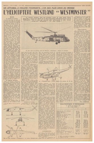 Westland Westminster helicopter prototype - Les Ailes - No. 1,752 - 21 Novembre 1959.......jpg