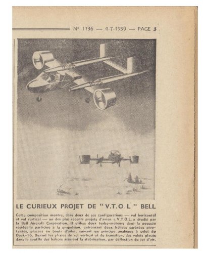 Bell twin-boom tilt-duct VTOL project - Les Ailes - No. 1,736 - 4 Juillet 1959.......jpg