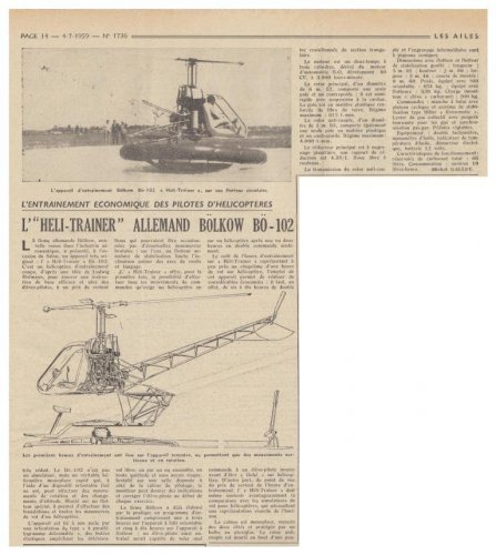 Bölkow Bö-102 helicopter training rig - Les Ailes - No. 1,736 - 4 Juillet 1959.......jpg