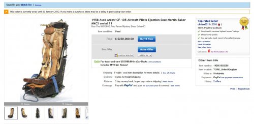 Avro Arrow Ejection Seat EBay Listing 12-25-11.JPG