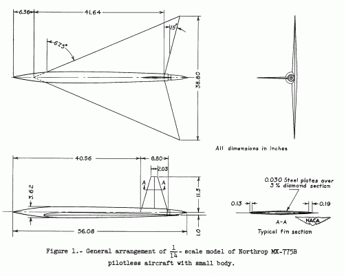 General arrangement of 1-14-scale model of Northrop MX-775B.gif