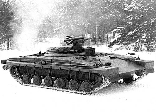 Uknown Soviet rocket tank destroyer, based on T-64 chassis.jpg