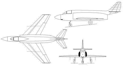 Dewoitine interceptor for Spain with Orpheus engine (1955).jpg