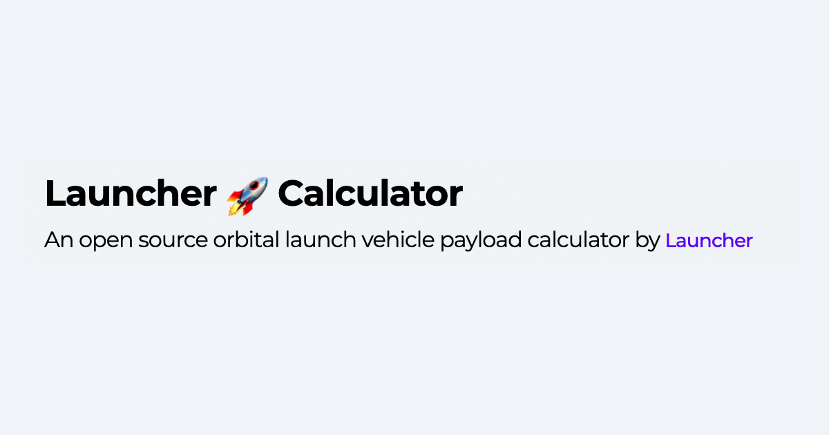 launchercalculator.com