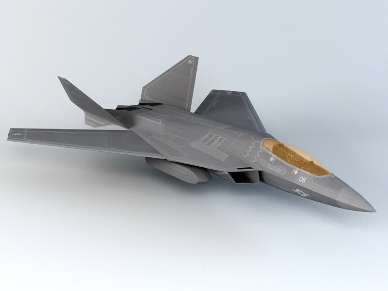 F-52 Fighter Jet 3d rendering