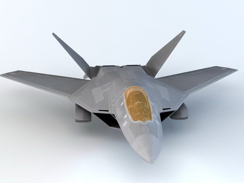 F-52 Fighter Jet 3d rendering