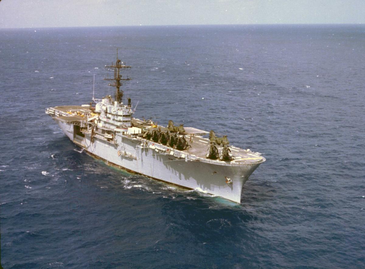USS Iwo Jima underway in 1984[U.S. Naval Institute Archive]