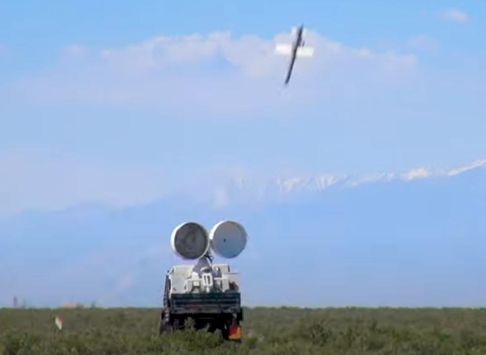 Missile diving on target