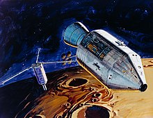 Illustration of satellite being deployed from a space vehicle